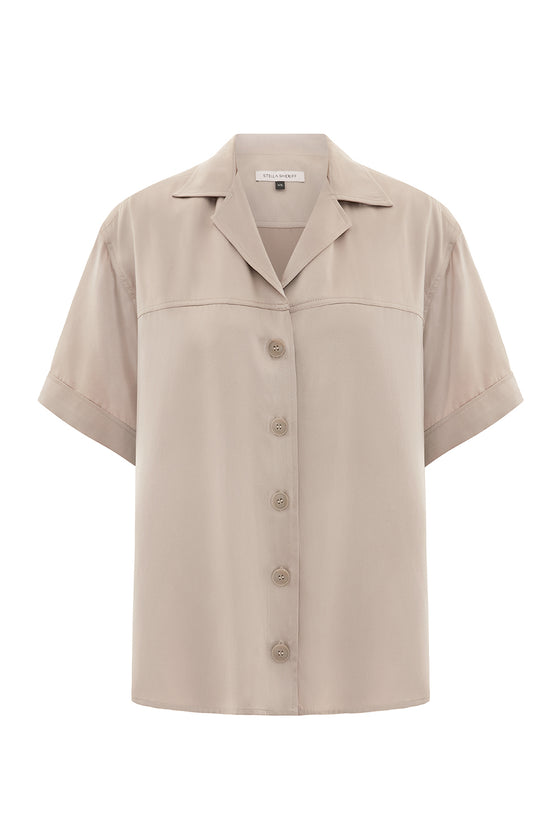 Rae Resort Shirt - Taupe